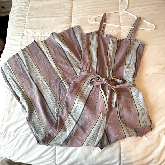 NWOT- Chaser striped linen jumpsuit. - Picture 4 of 5